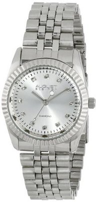 August Steiner AS8046SS Diamond Stainless Steel Bracelet