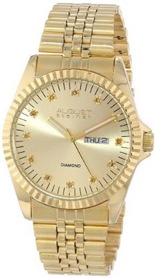 August Steiner AS8047YG Diamond Stainless Steel Bracelet