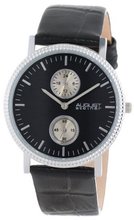 August Steiner AS8048BK GMT Leather Strap Quartz