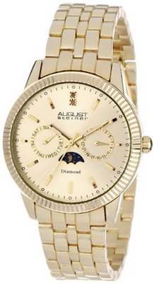 August Steiner AS8050YG Swiss Quartz Multi-Function Diamond