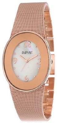 August Steiner AS8053RG Quartz Oval Mesh Bracelet