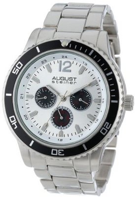 August Steiner AS8059SS Quartz Multi-Function Divers Bracelet