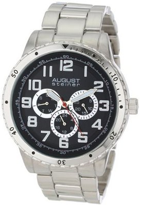 August Steiner AS8060SS Quartz Multi-Function Bracelet