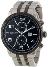 August Steiner AS8069BK Multi-Function Swiss Quartz Bracelet