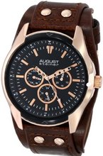 August Steiner AS8073RG Analog Display Japanese Quartz Brown