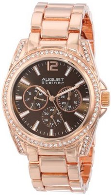 August Steiner AS8075RG Analog Display Japanese Quartz Rose Gold