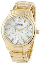 August Steiner AS8076YG Analog Display Japanese Quartz Gold