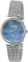 August Steiner AS8078SS Diamond Mother-Of-Pearl Silver-Tone Bracelet