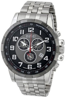 August Steiner AS8118SSB Analog Display Swiss Quartz Silver