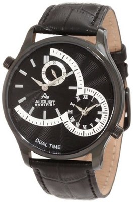 August Steiner ASA810BK Stainless Steel Dual Time