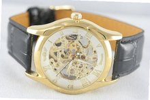 New in Box Luxury Skeleton Automatic Mechanical Winding Leather