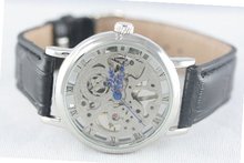 New in Box Luxury Skeleton Automatic Mechanical Winding Leather