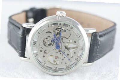 New in Box Luxury Skeleton Automatic Mechanical Winding Leather