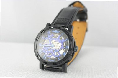 New in Box Luxury Skeleton Transparent Dial Automatic Mechanical Winding Leather