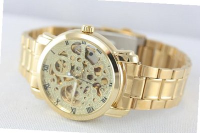 New in Box Partially Hollow Transparent Dial Stainless Steel Band Automatic Mechanical Hand Wind