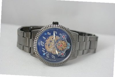 New in Box Titanium Black Partially Hollow Transparent Dial Automatic Mechanical Hand Wind