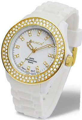 Avalanche 40mm Bliss White and Gold AV-107S-WHGD-40