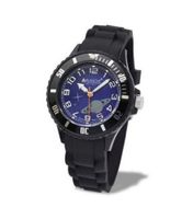Avalanche Ikon - Space Unisex Quartz with Black Dial Analogue Display and Black Silicone Strap AVM-1014S-SP