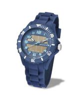 Avalanche Solar Unisex Quartz with Blue Dial Analogue Display and Blue Silicone Strap AV-1012S-BU