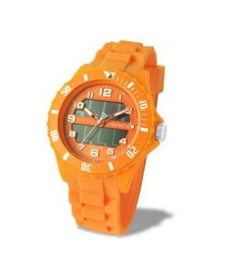 Avalanche Solar Unisex Quartz with Orange Dial Analogue Display and Orange Silicone Strap AV-1012S-OR