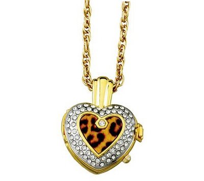 Avalon Amore Heart Shaped Fashion Pendant with Leopard Design # 7394TG