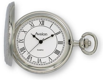 Avalon Classic II Series Silver Tone Pocket w/ Chain # 1442SL