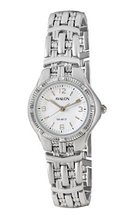 Avalon Classic Silver-Tone Round Case White Dial Bracelet # 3307-2