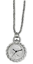 Avalon Genuine Silver Tone American Indian Nickel Dial Pendant # 9072-5