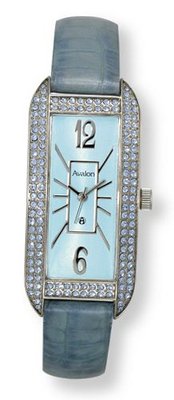 Avalon Iceland Blue Croco Grain Leather Strap # 8615IBU