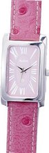 Avalon Ladies Silver-Tone Faux Ostrich Leather Strap # 8609PK