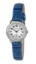 Avalon Retro V Series Silver-Tone Blue Leather Strap # 8422-SX-BLU