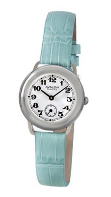 Avalon Retro V Series Silver-Tone Turquoise Leather Strap # 8422-SX-TRQ