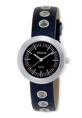 Avalon Scandinavian Design Series Silver-Tone Quartz Black Dial # 3177