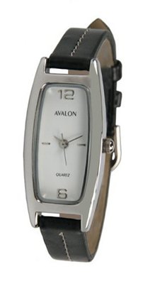 Avalon Silver-Tone Black Strap # 3305-2