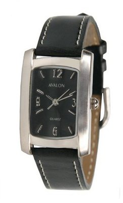 Avalon Silver-Tone Black Strap # AV3312-2