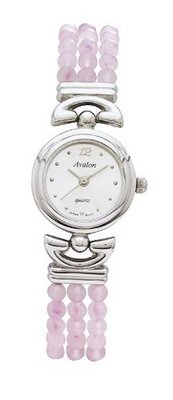 Avalon Silver-Tone Transparent Pink Stretch Bead Fashion # AV8407