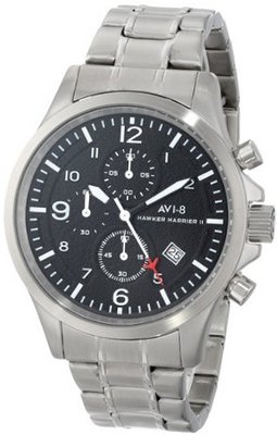 AVI-8 AV-4001-11 Hawker Harrier II Analog Japanese-Quartz Silver