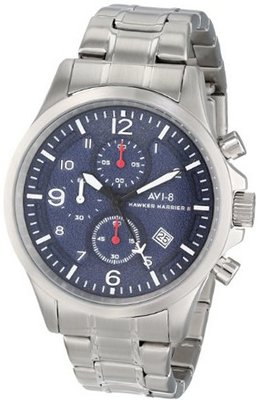 AVI-8 AV-4001-13 Hawker Harrier II Analog Japanese-Quartz Silver