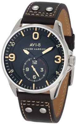 AVI-8 AV-4002-02 Hawker Harrier II Analog Japanese-Quartz Brown