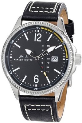 AVI-8 AV-4008-02 Hawker Hunter Analog Japanese-Quartz Black