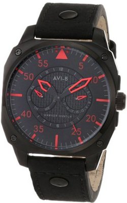AVI-8 AV-4009-03 Hawker Hunter Analog Japanese-Quartz Black