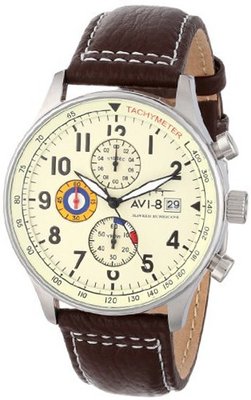 AVI-8 AV-4011-04 Hawker Hurricane Analog Japanese-Quartz Brown