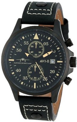 AVI-8 AV-4013-04 Hawker Hurricane Analog Japanese-Quartz Black