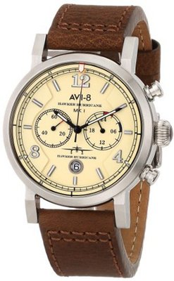 AVI-8 AV-4015-03 Hawker Hurricane Analog Japanese-Quartz Brown
