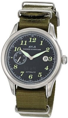 AVI-8 AV-4017-04 Hawker Hurricane Analog Self-Wind Automatic Green
