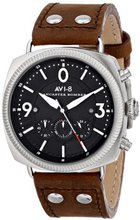 AVI-8 AV-4022-01 Lancaster Bomber Analog Display Japanese Quartz Brown
