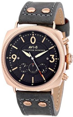AVI-8 AV-4022-04 Lancaster Bomber Analog Display Japanese Quartz Grey