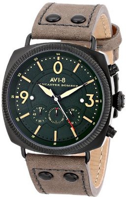 AVI-8 AV-4022-05 Lancaster Bomber Analog Display Japanese Quartz Green