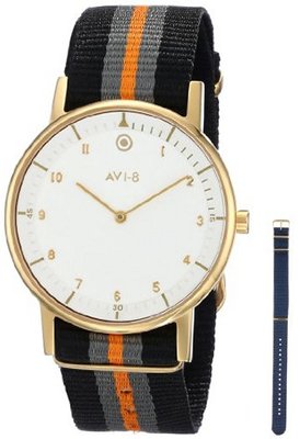 AVI-8 AV-4023-05 FlyBoy Analog Japanese-Quartz Two Tone