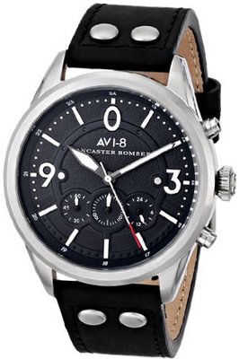 AVI-8 AV-4024-03 Lancaster Bomber Analog Display Japanese Quartz Black